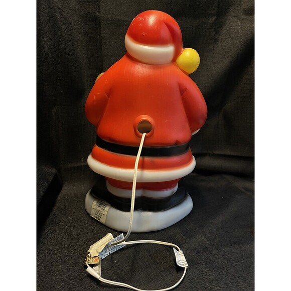 Vintage Santa Claus Blow Mold General Foam Christmas 18” Teddy Bear Gift W/cord - Picture 4 of 7